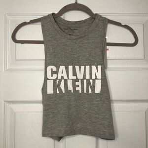 𝅺CALVIN Klein NWT Cropped Grey Tank Top
